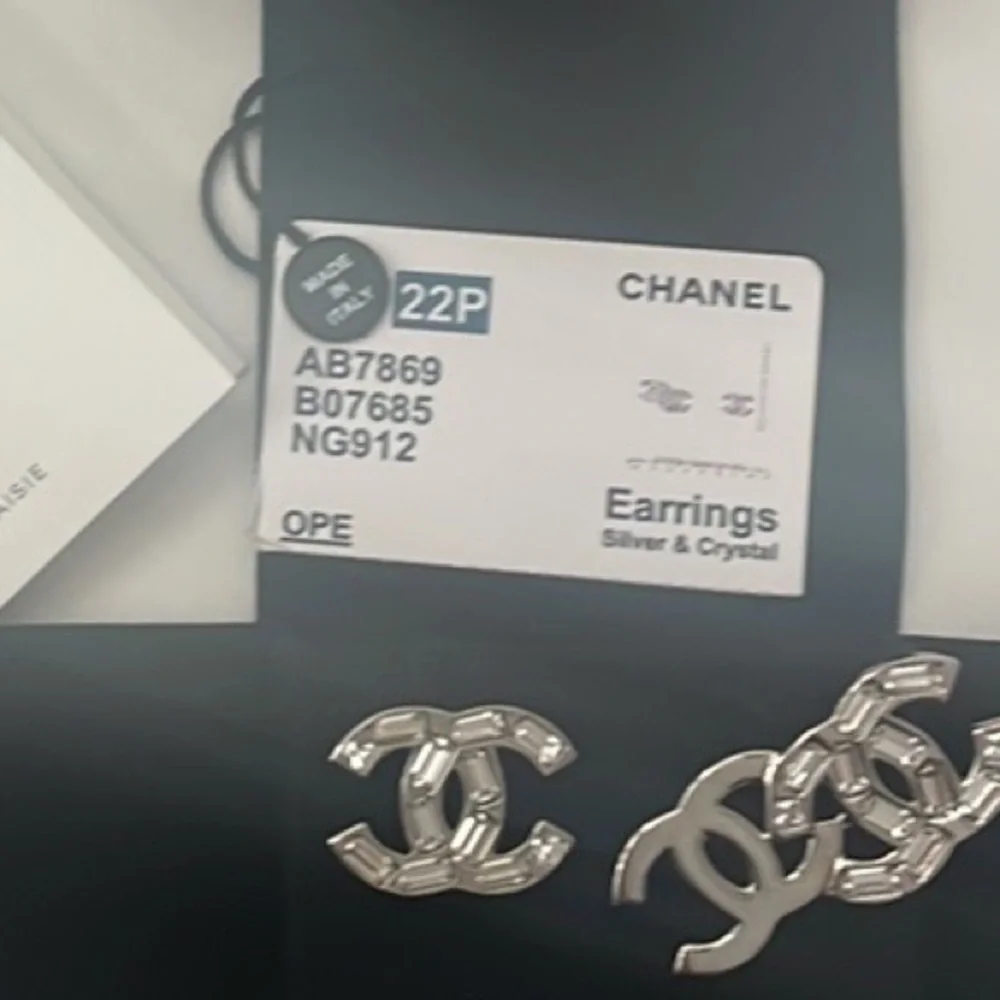 Chanel CC earings metal and strass with collateral costume 22P